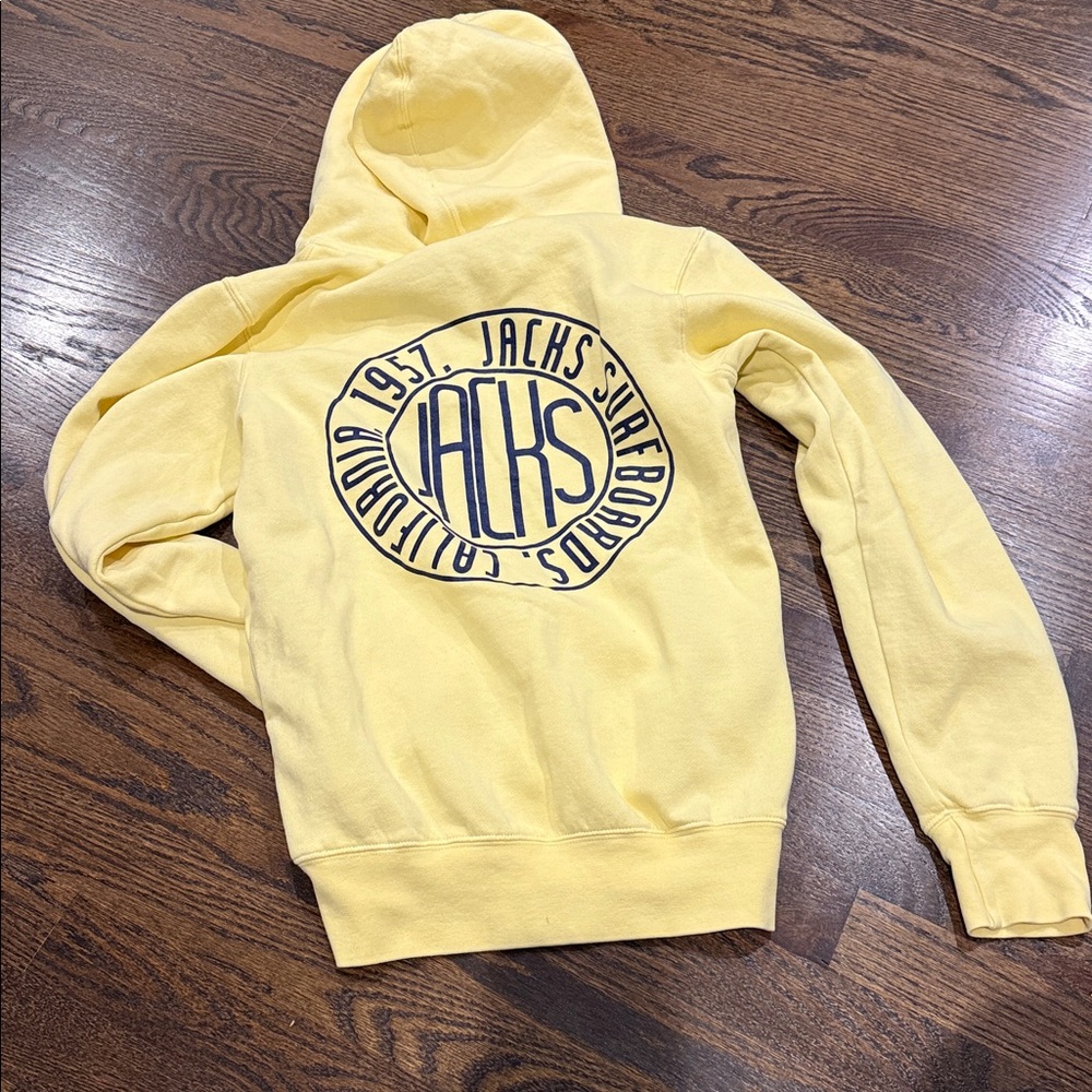 Jacks Surboards Yellow Logo Pullover Hoodie